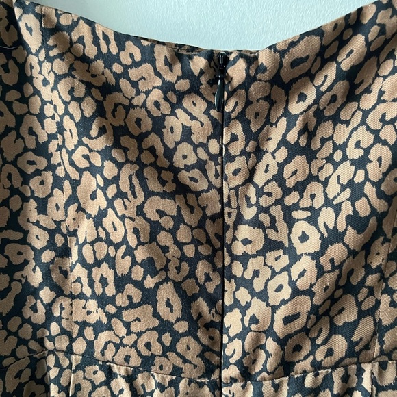 Park & Fifth Black and Brown Cheetah Brown Long Sleeve Leg Slit Dress - XS - Picture 11 of 12